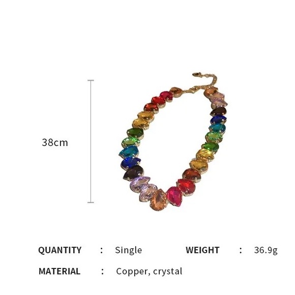 ◾️Luxury Crystal Clear Water Drop Choker - Picture 6 of 6